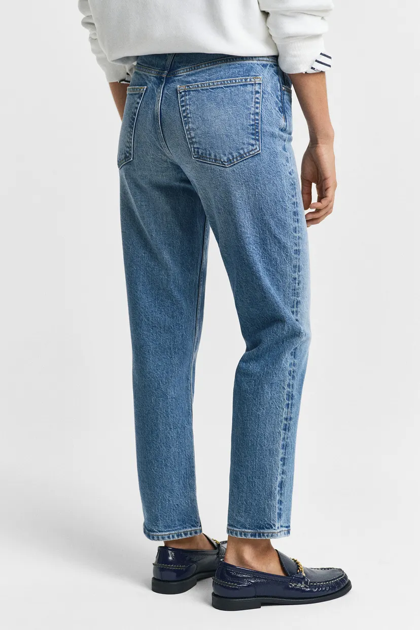Жіночі блакитні джинси STRAIGHT CROPPED JEANS 3