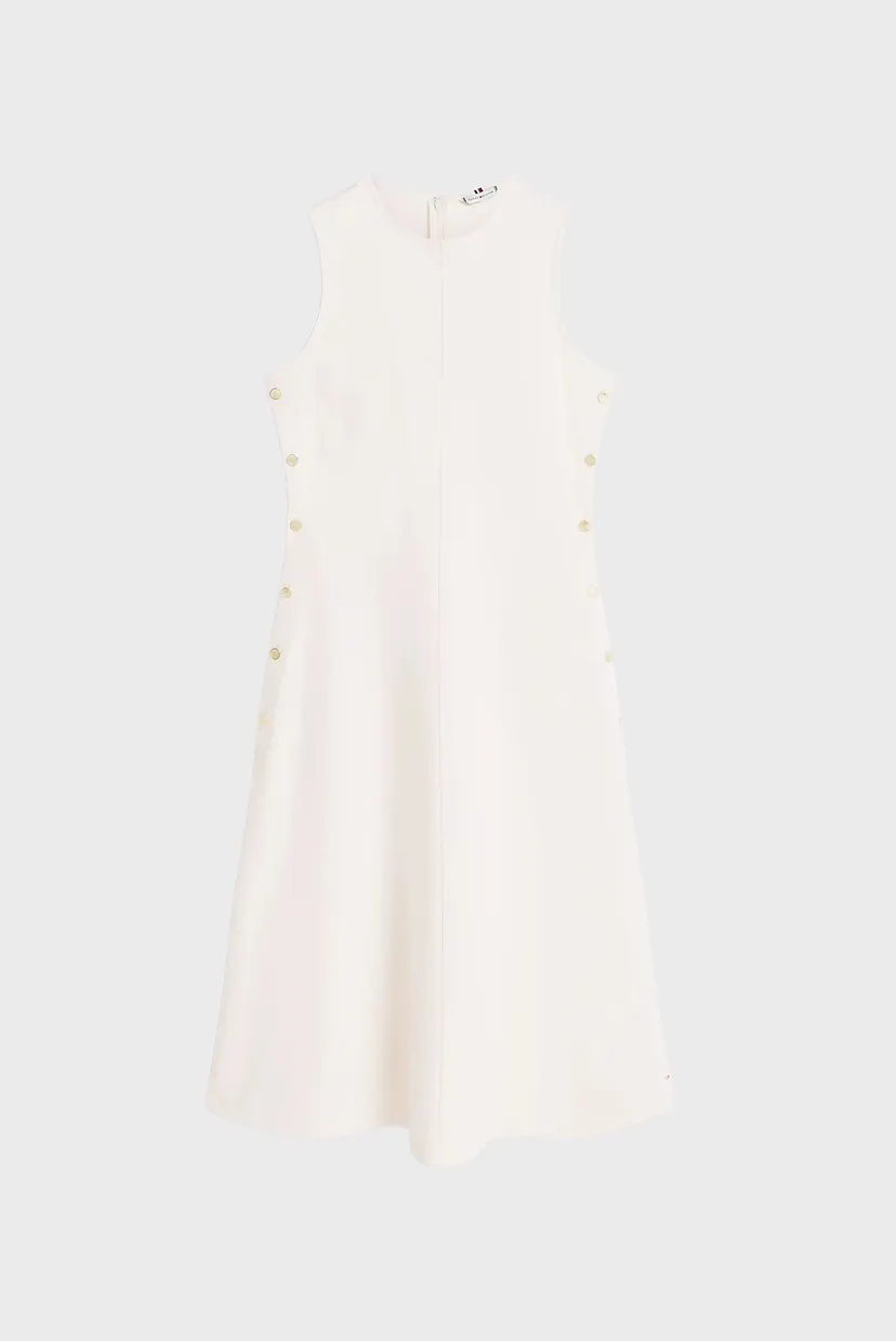 Женский белый сарафан GOLD BUTTON LONG 5