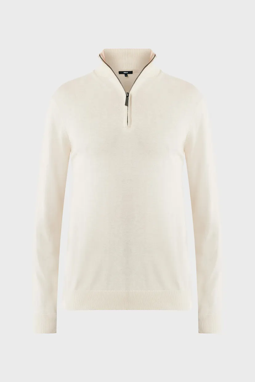 Мужская бежевая кофта MATEO Premium knit sweater half zip 5