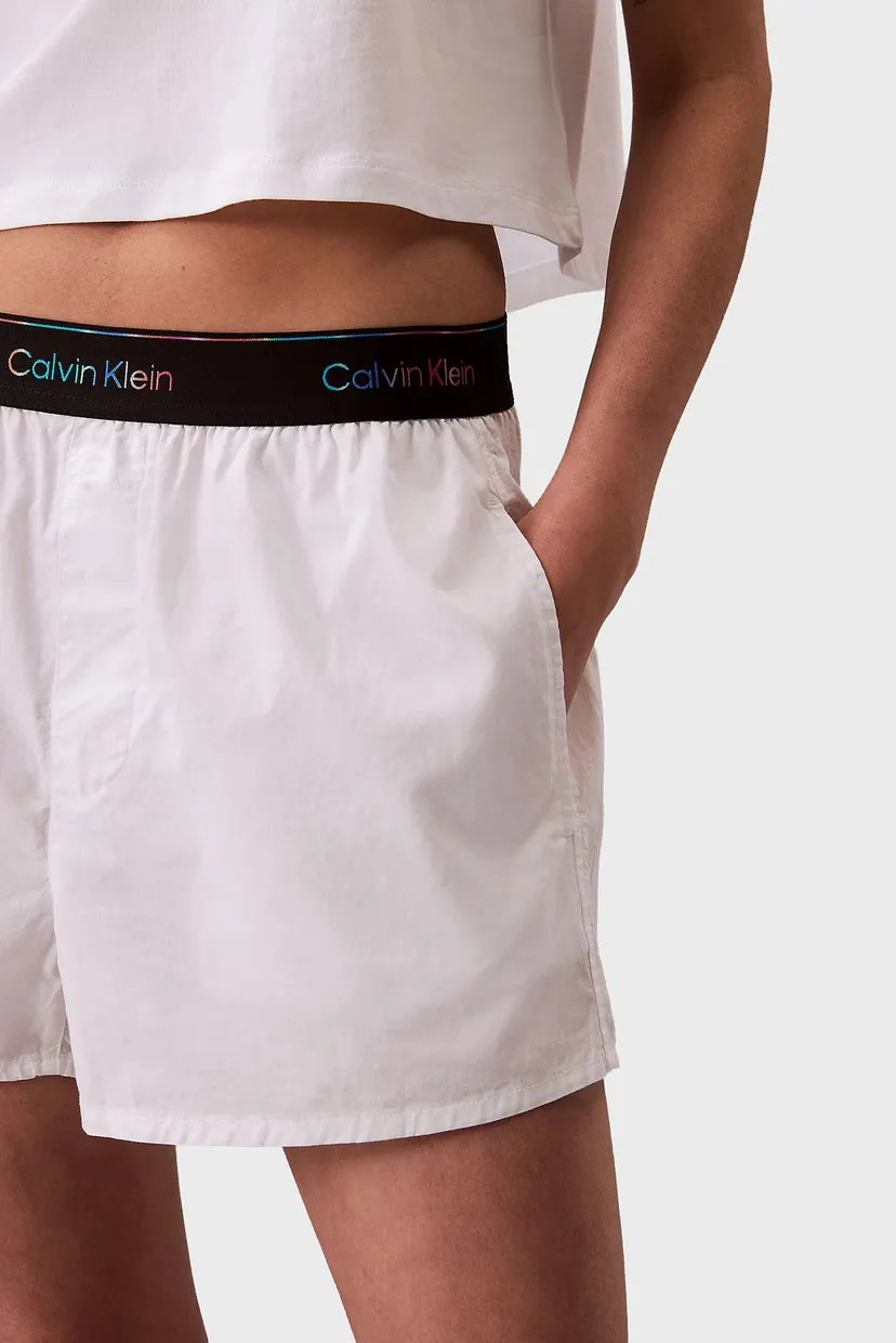 Женские белые шорты LOGO POPLIN PRIDE 5