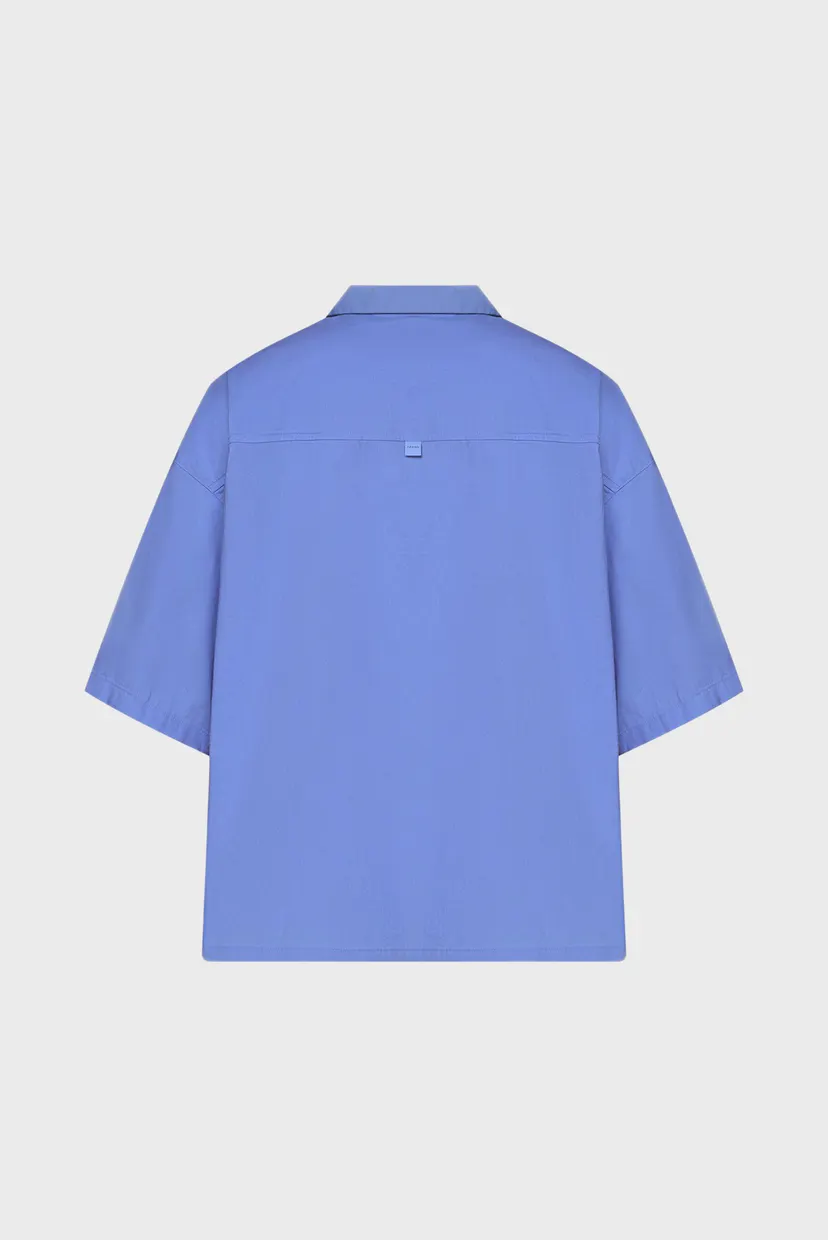 Женская голубая рубашка S/S BUTTON DOWN 5