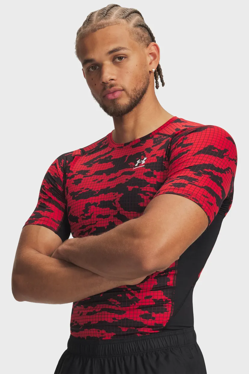 Мужская футболка UA HG Printed SS-BLK Under Armour 6009657-002