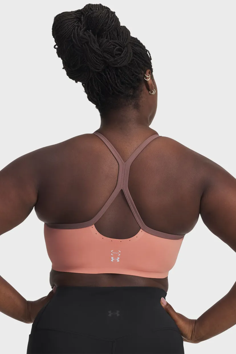 Жіночий рожевий топ UA Halo Bonded Bra 4