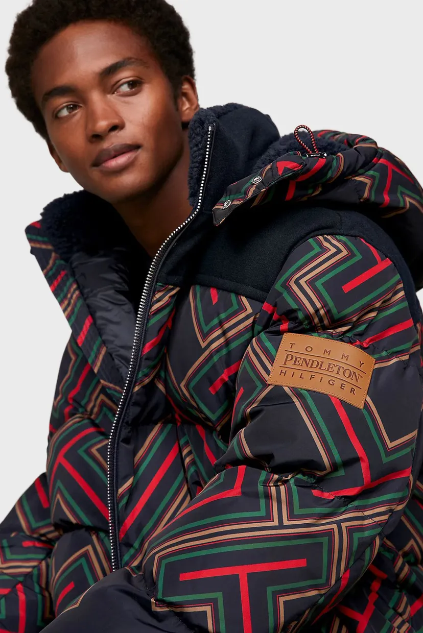 Темно-синя куртка з візерунком Tommy x Pendleton (унісекс) 7