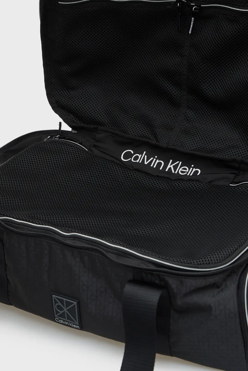 Мужская черная дорожная сумка с узором UTILITY EMBLEM DUFFLE 5