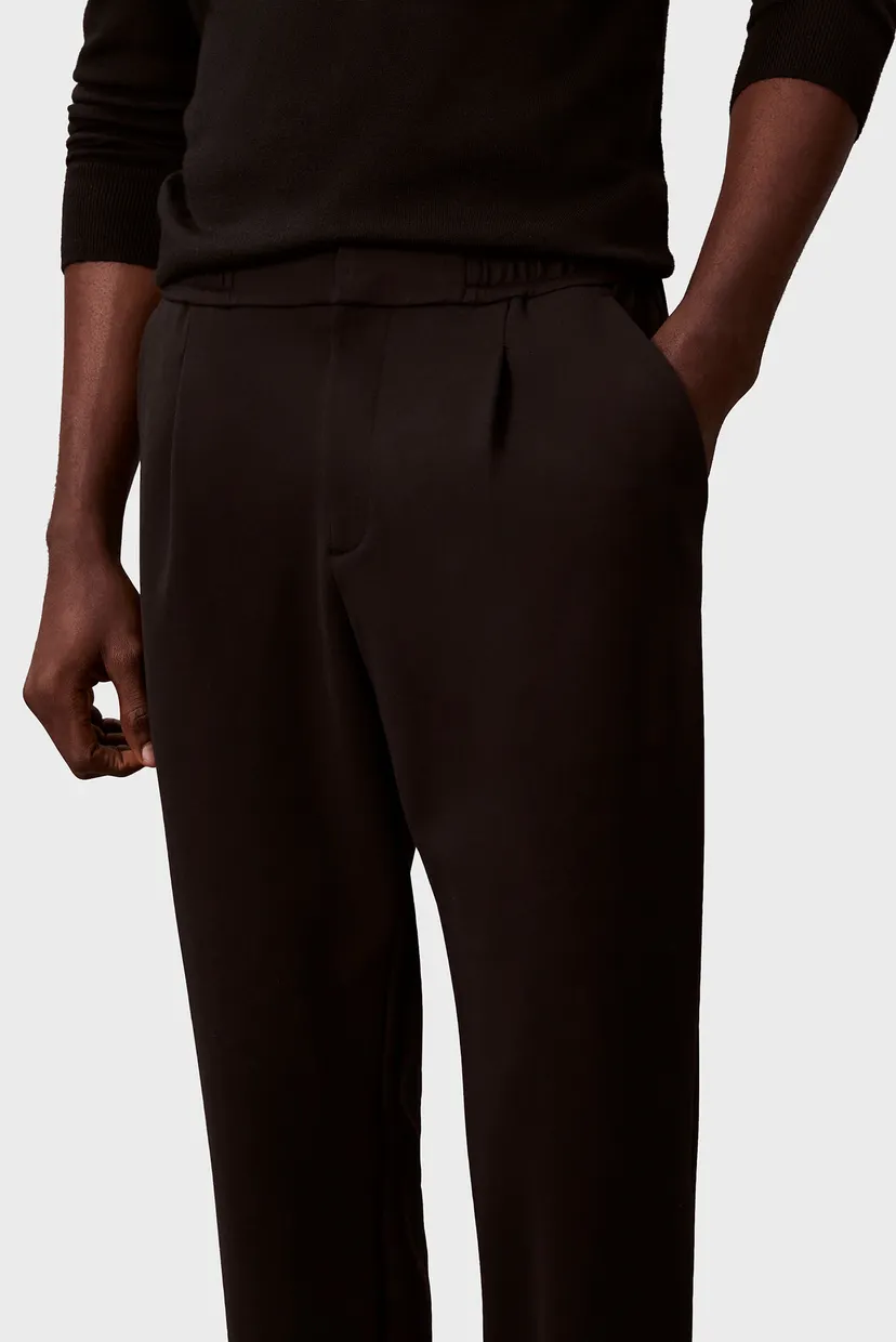 Мужские черные брюки SLIM TAPERED KNIT PLEATED 5