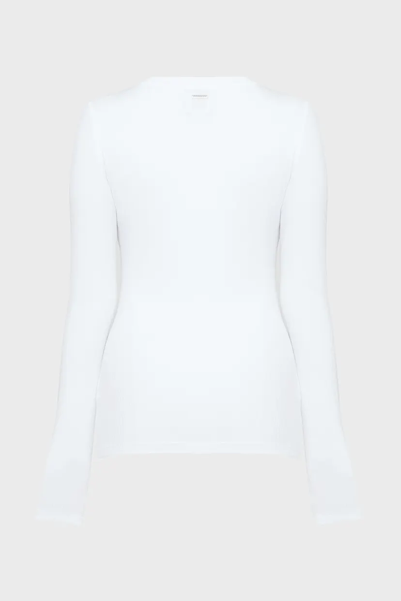 Жіночий білий лонгслів RIB LS TEE 8
