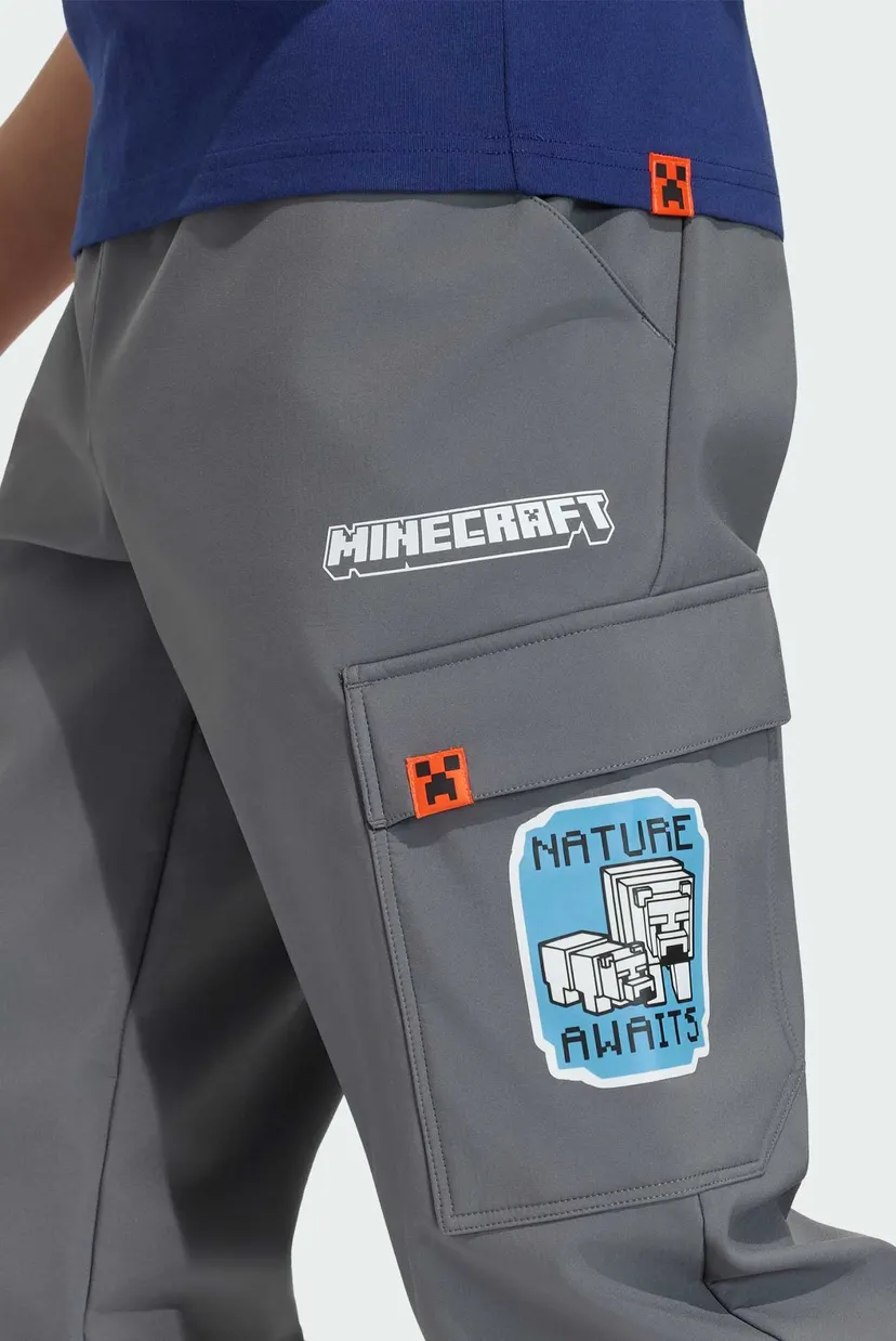 Детские серые спортивные брюки Adidas Minecraft Terrex CLIMAWARM Softshell 4