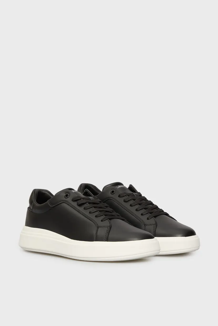 Мужские черные кожаные сникерсы LOW TOP 3