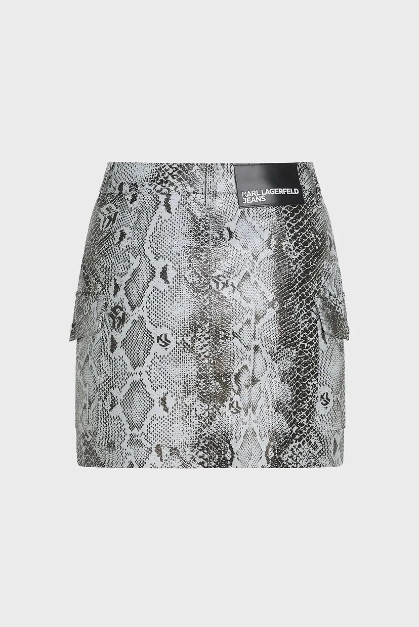Жіноча спідниця з візерунком faux leather 6