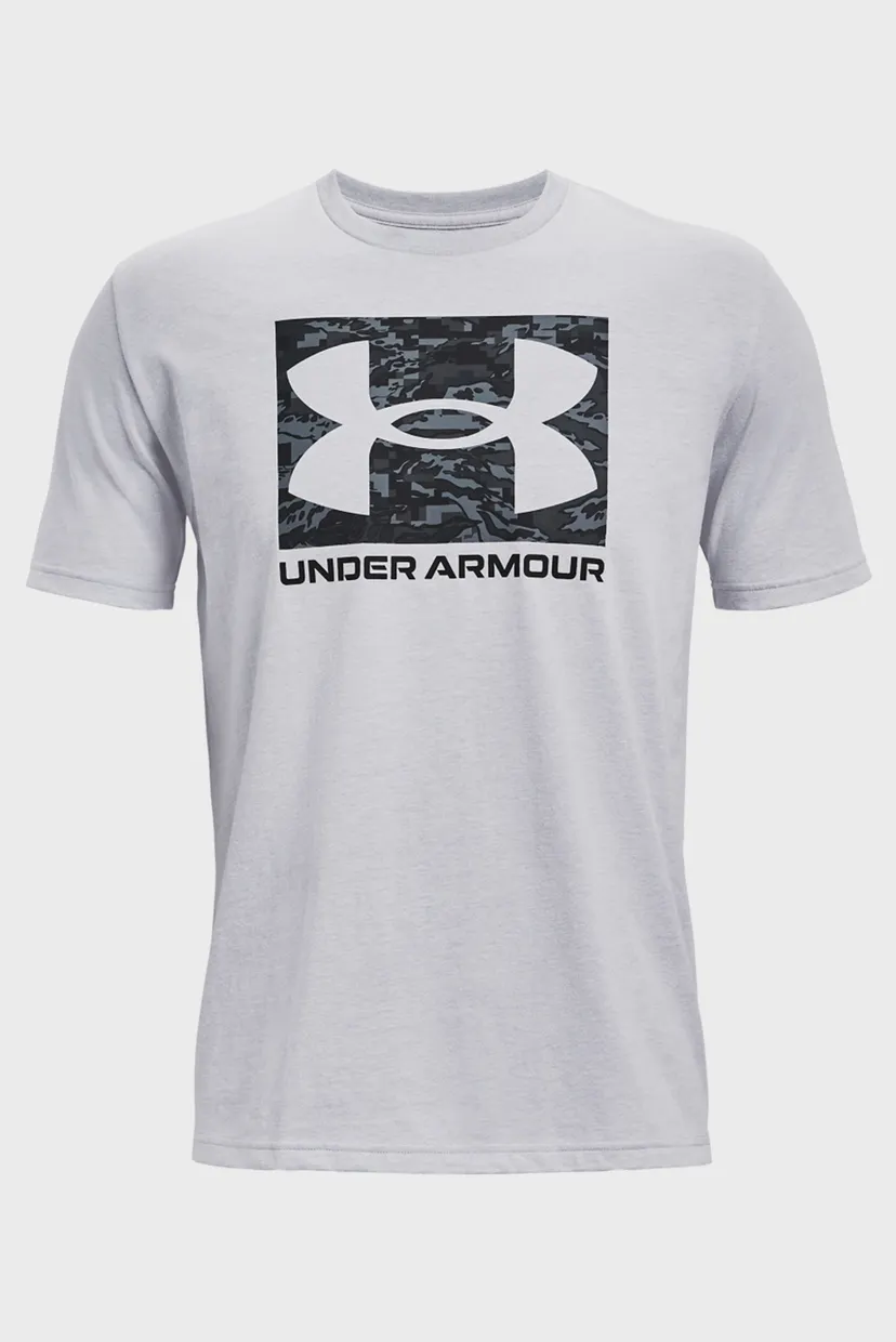 Чоловіча сіра футболка UA ABC CAMO BOXED LOGO SS 5
