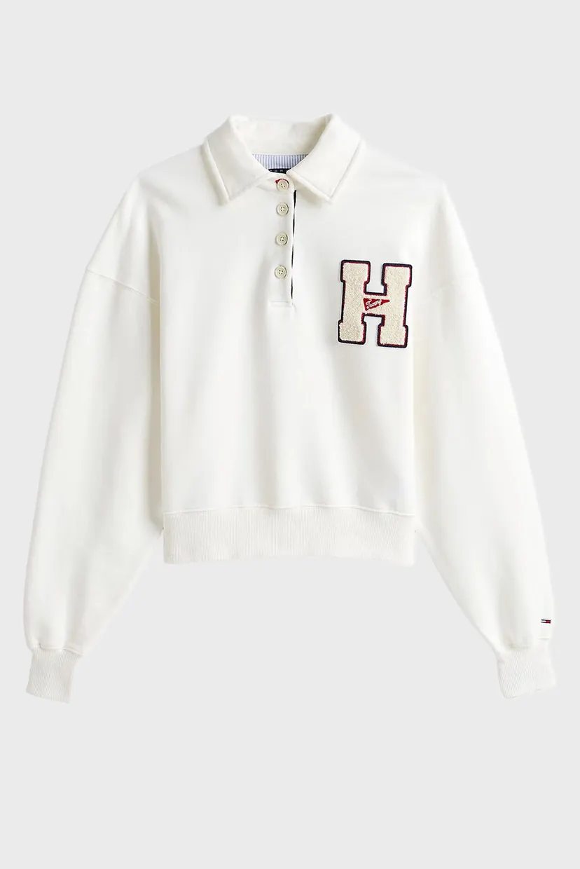 Женская белая спортивная кофта TJW H GRAPHIC HWK POLO 5