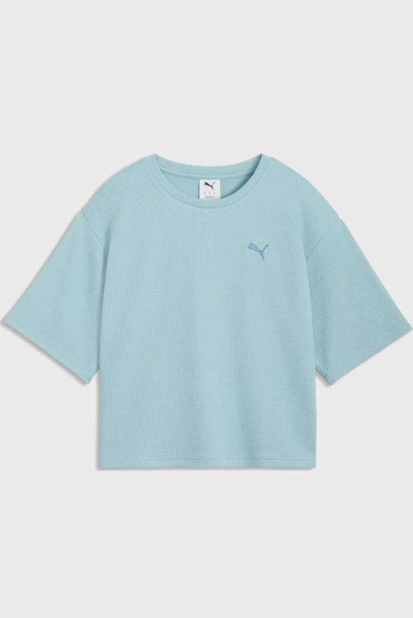 Жіноча блакитна футболка Essentials Elevated Relaxed Tee Women 4