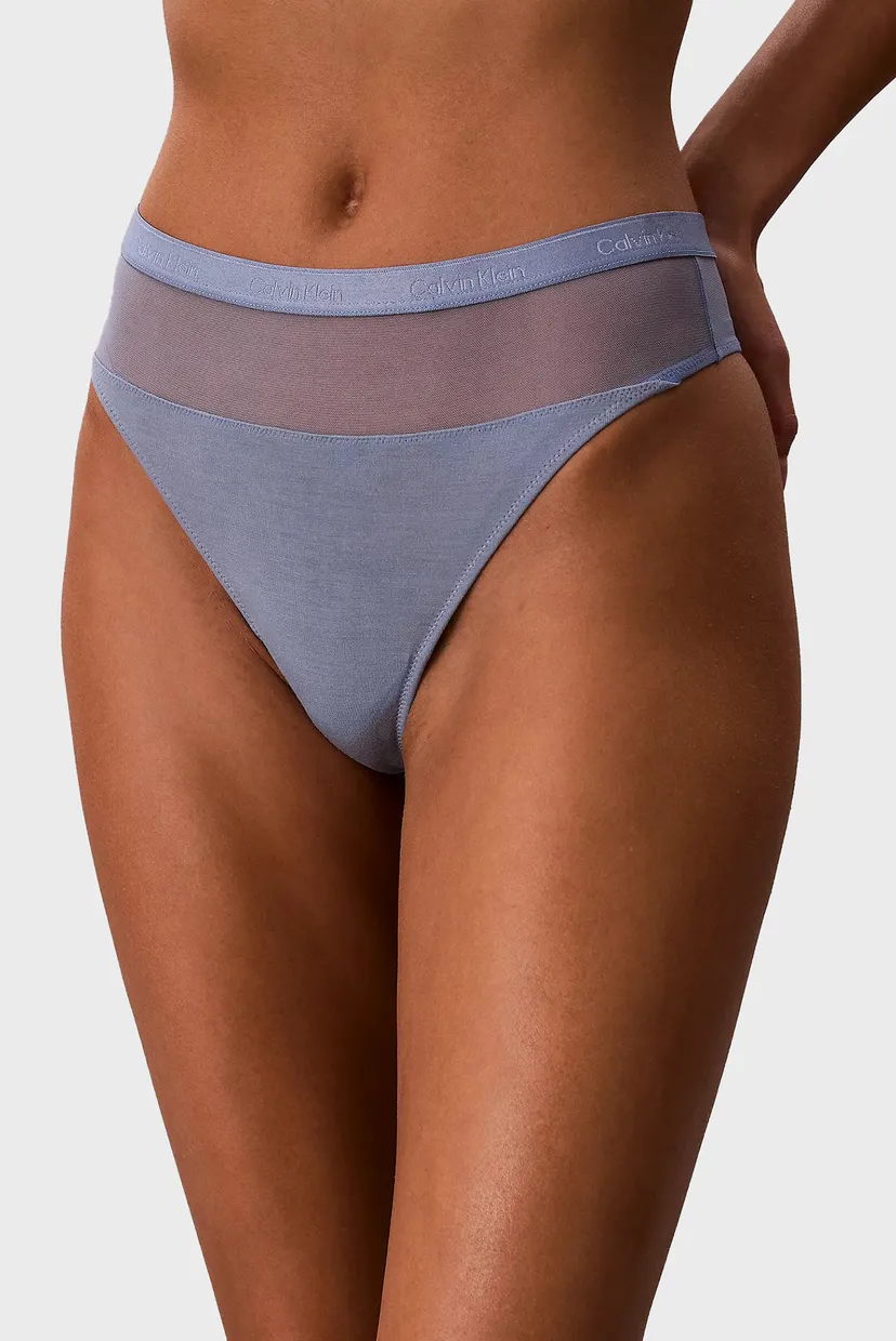 Жіночі сині трусики THONG 5