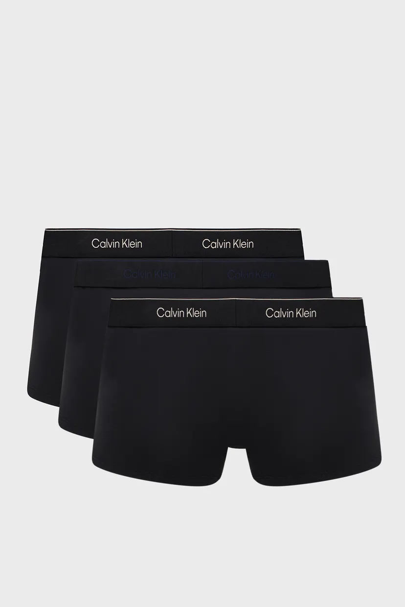 Мужские черные боксеры (3 шт) LOW RISE TRUNK 7