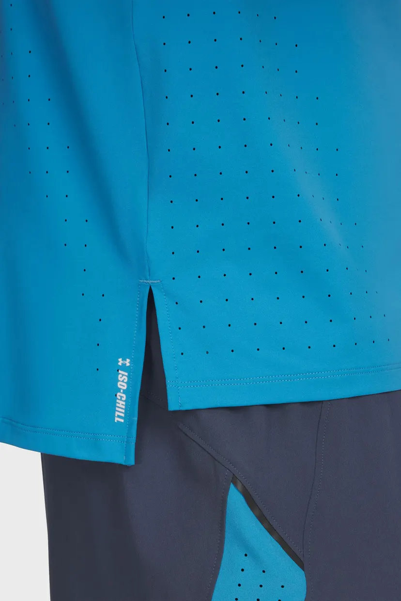 Чоловіча блакитна футболка UA LAUNCH ELITE SHORTSLEEVE 3