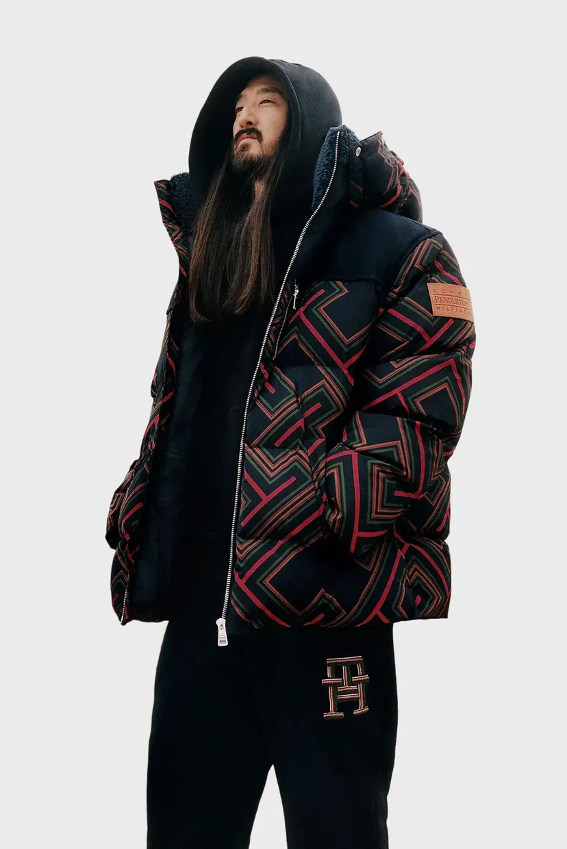 Темно-синя куртка з візерунком Tommy x Pendleton (унісекс) 9