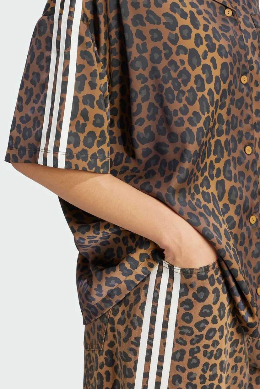 Жіноча коричнева сорочка з візерунком adidas Originals Satin 5