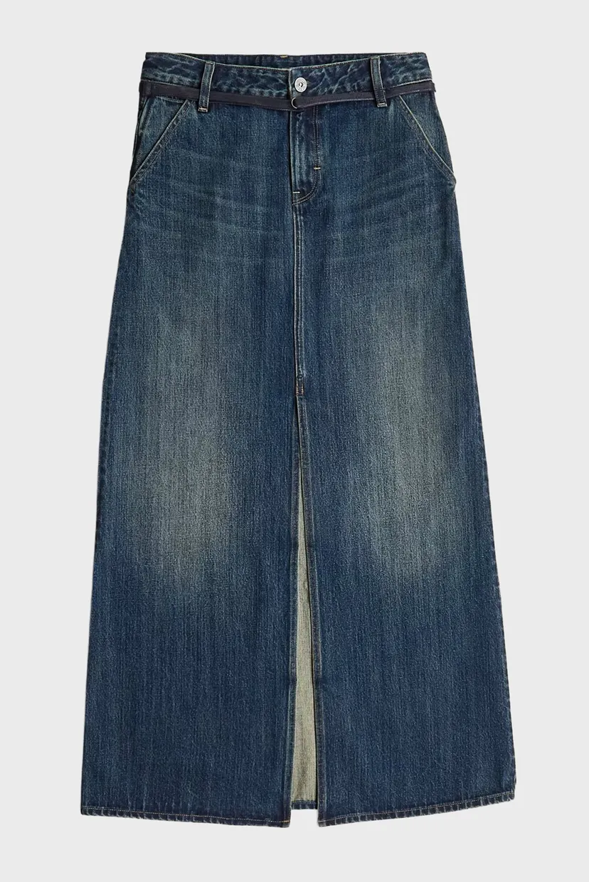Женская синяя джинсовая юбка Baggy 6