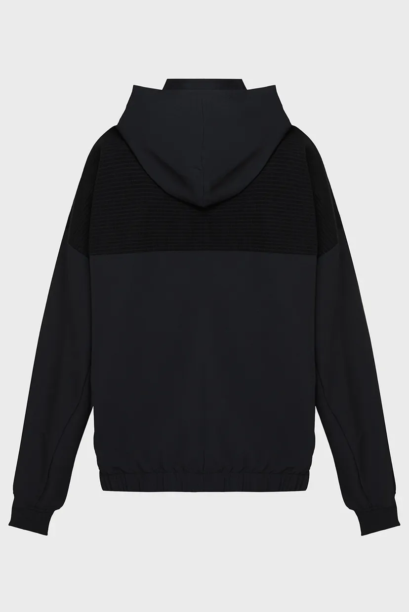 Чоловіча чорна вітровка TECH. GRID ZIP THROUGH HOODIE 9