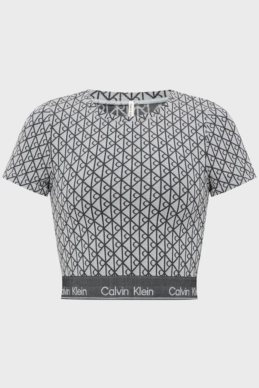 Женский серый топ с узором SLEEVE 7