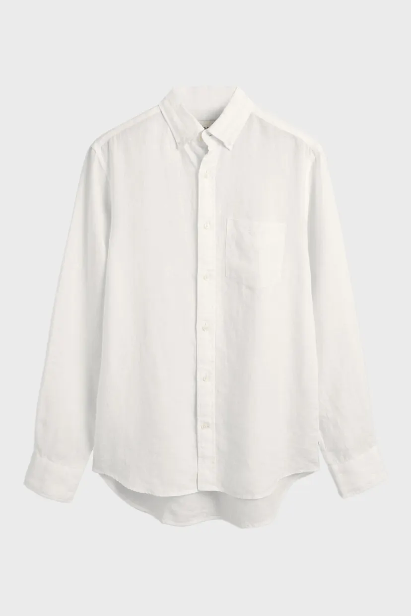 Чоловіча біла лляна сорочка REG LINEN 7