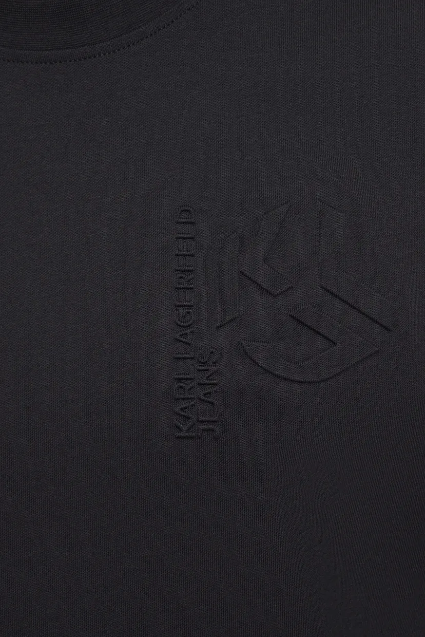 Чоловіча чорна футболка KLJ REG SS EMBOSSED TEE 3
