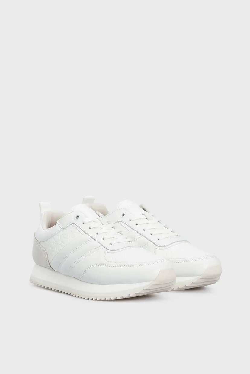 Жіночі білі шкіряні кросівки RUNNER LACE UP 3