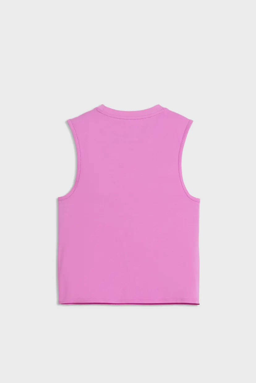 Женская розовая майка ESS No. 1 Logo Slim Tank Women 5