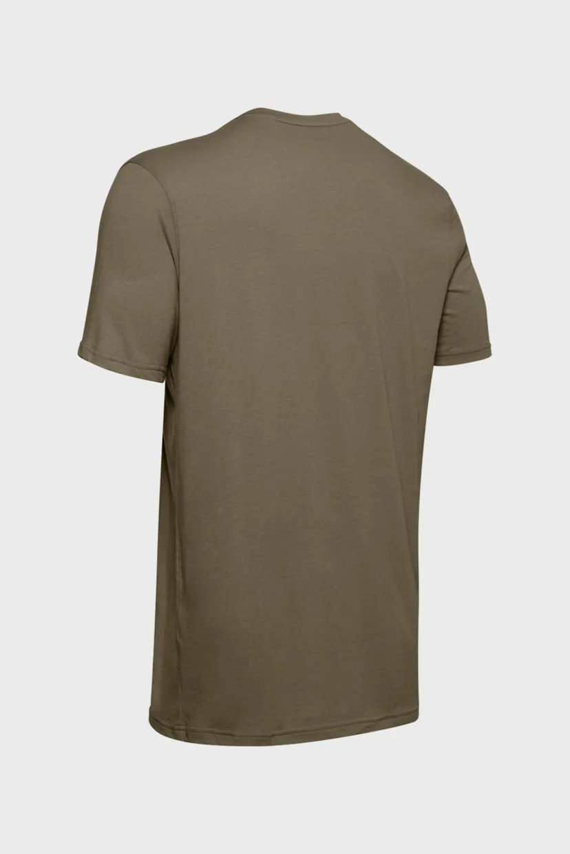 Чоловіча зелена футболка UA Tac Cotton T 6