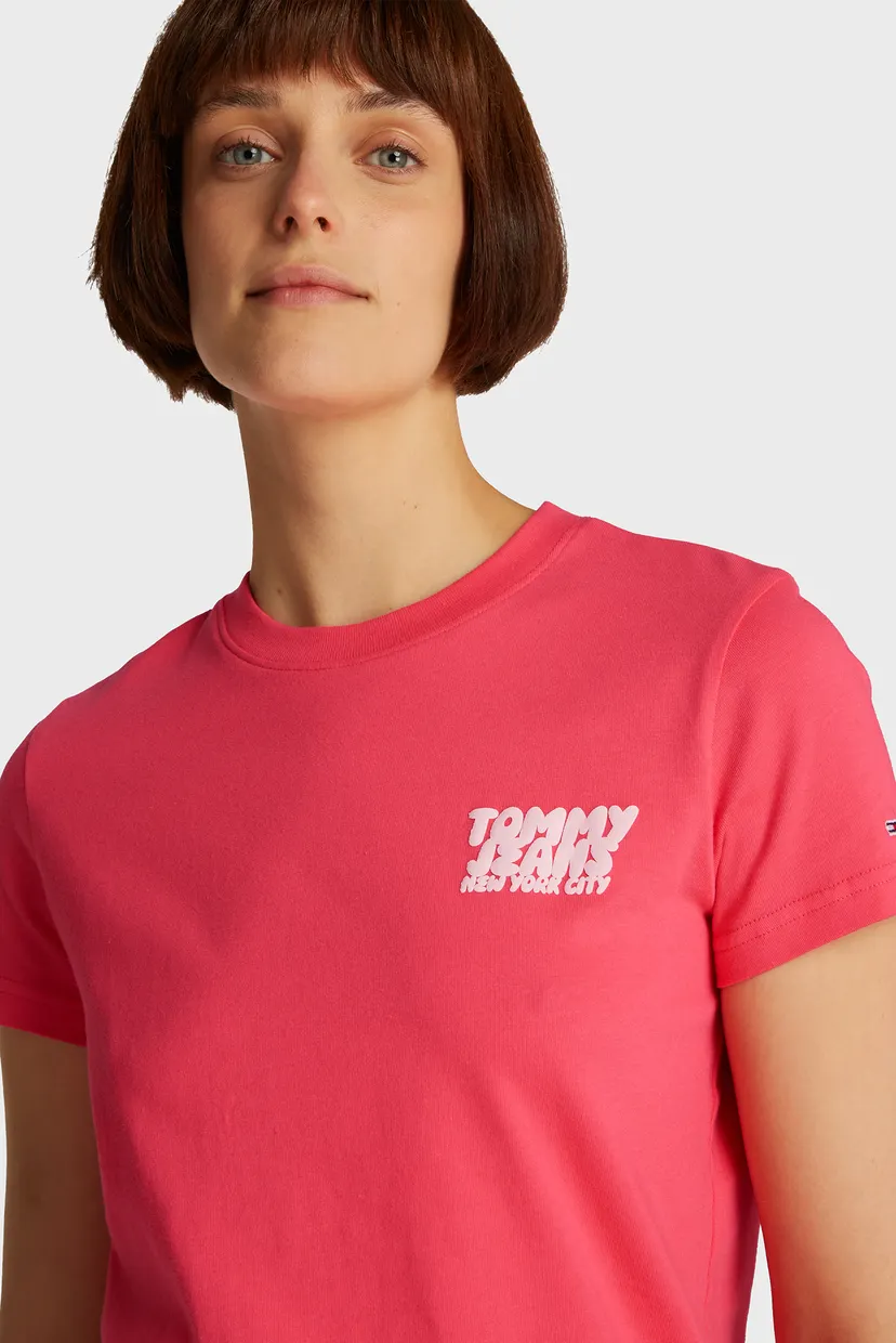 Жіноча малинова футболка TJW REG TJ BUBBLE TEE 4