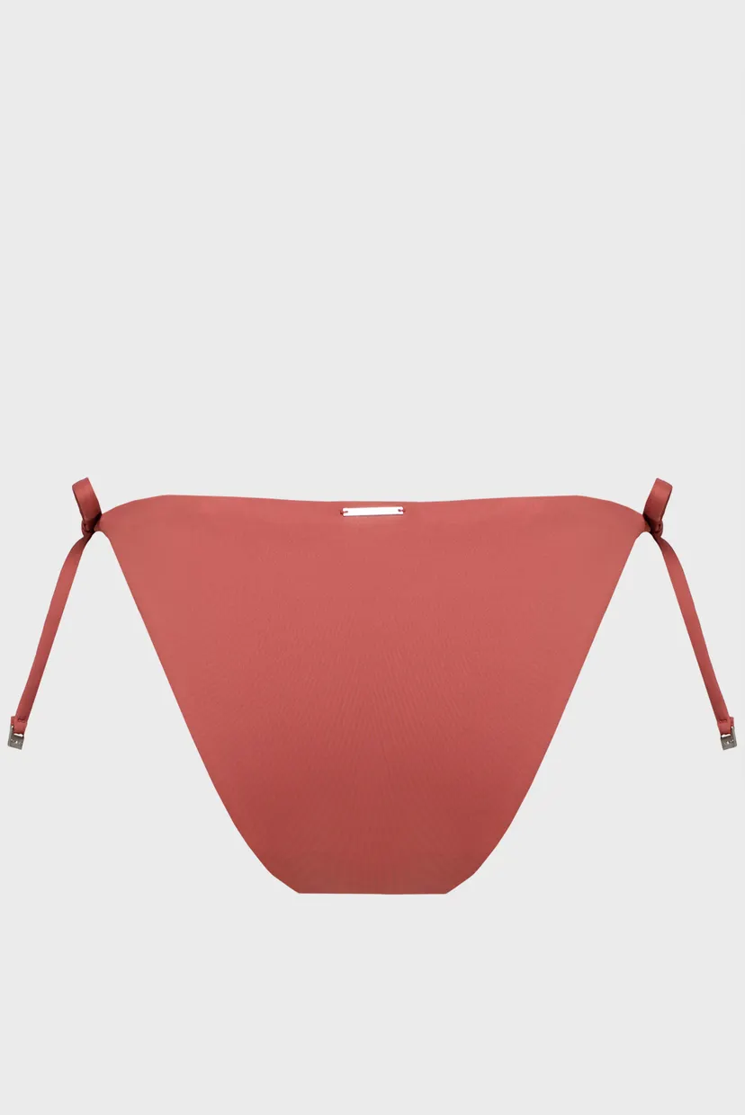 Женские коралловые трусики от купальника STRING SIDE TIE 9