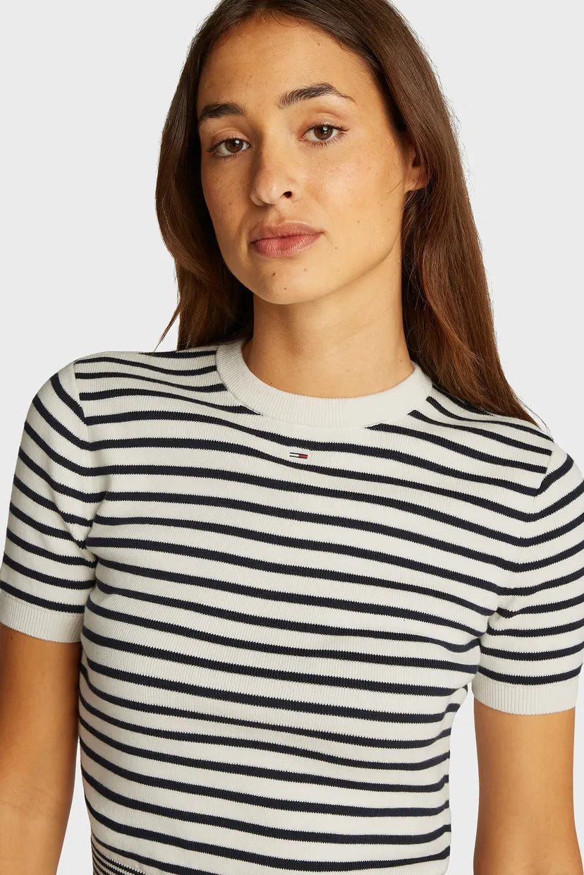 Женская футболка в полоску TJW ESSENTIAL SS SWEATER 4