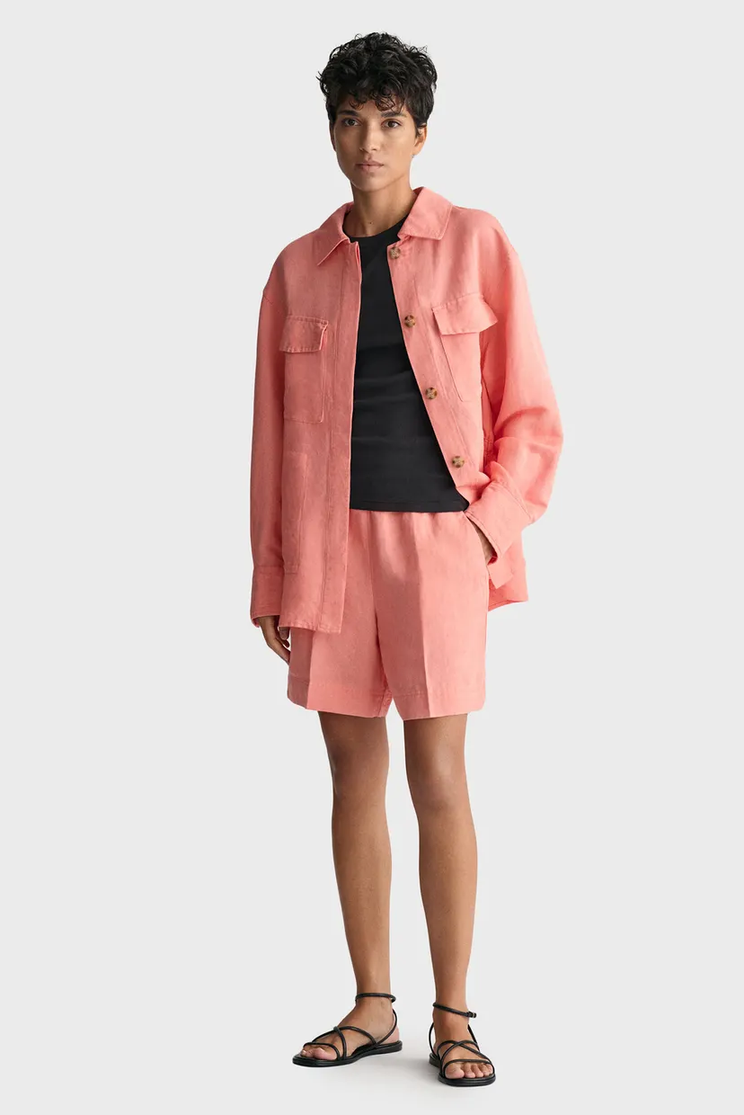 Жіночі рожеві лляні шорти REL LINEN BLEND PULL ON 4