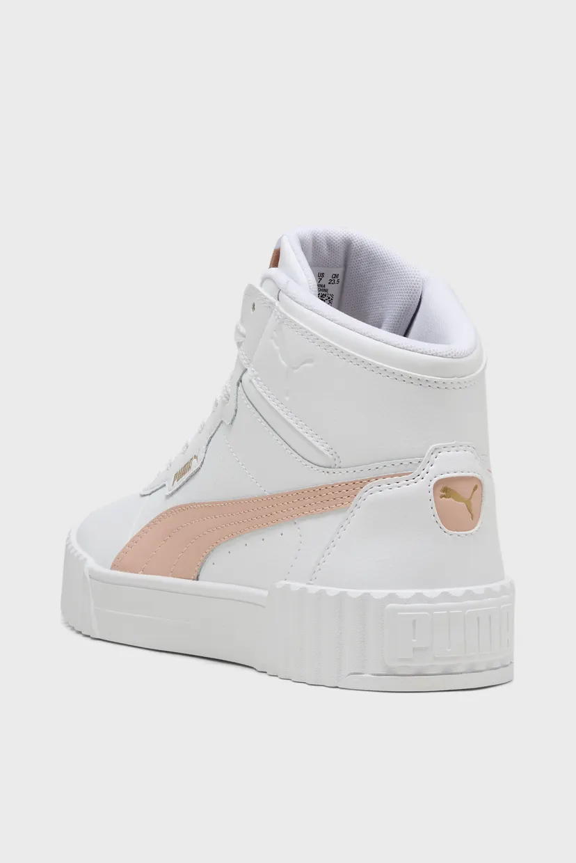 Женские белые кожаные кроссовки Carina 3.0 Mid Sneakers Women 5