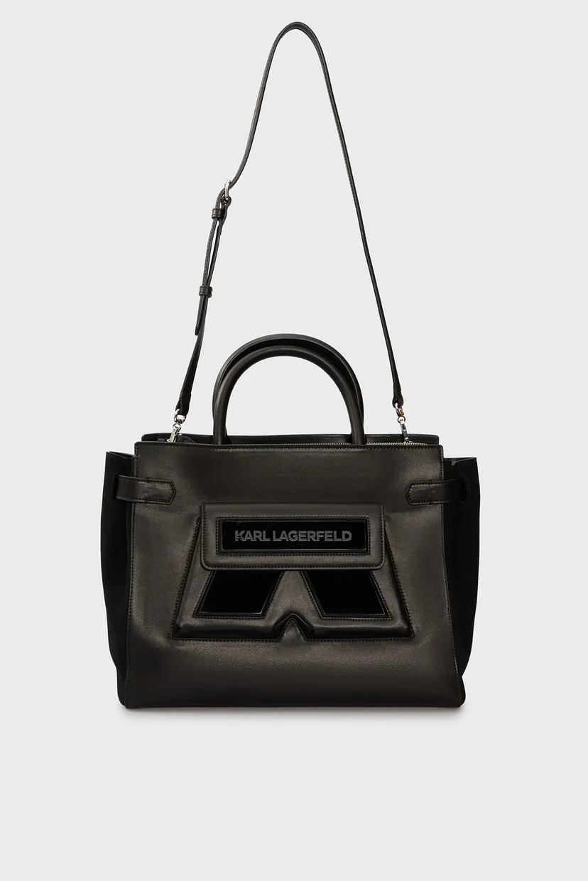 Жіноча чорна шкіряна сумка IKON/K MD TOTE 5