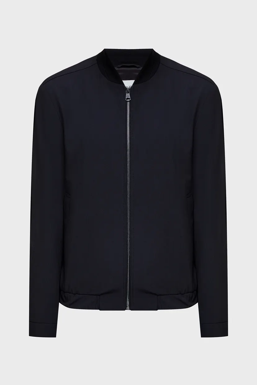 Чоловічий чорний бомбер TECHNO WOOL HERO BOMBER 5