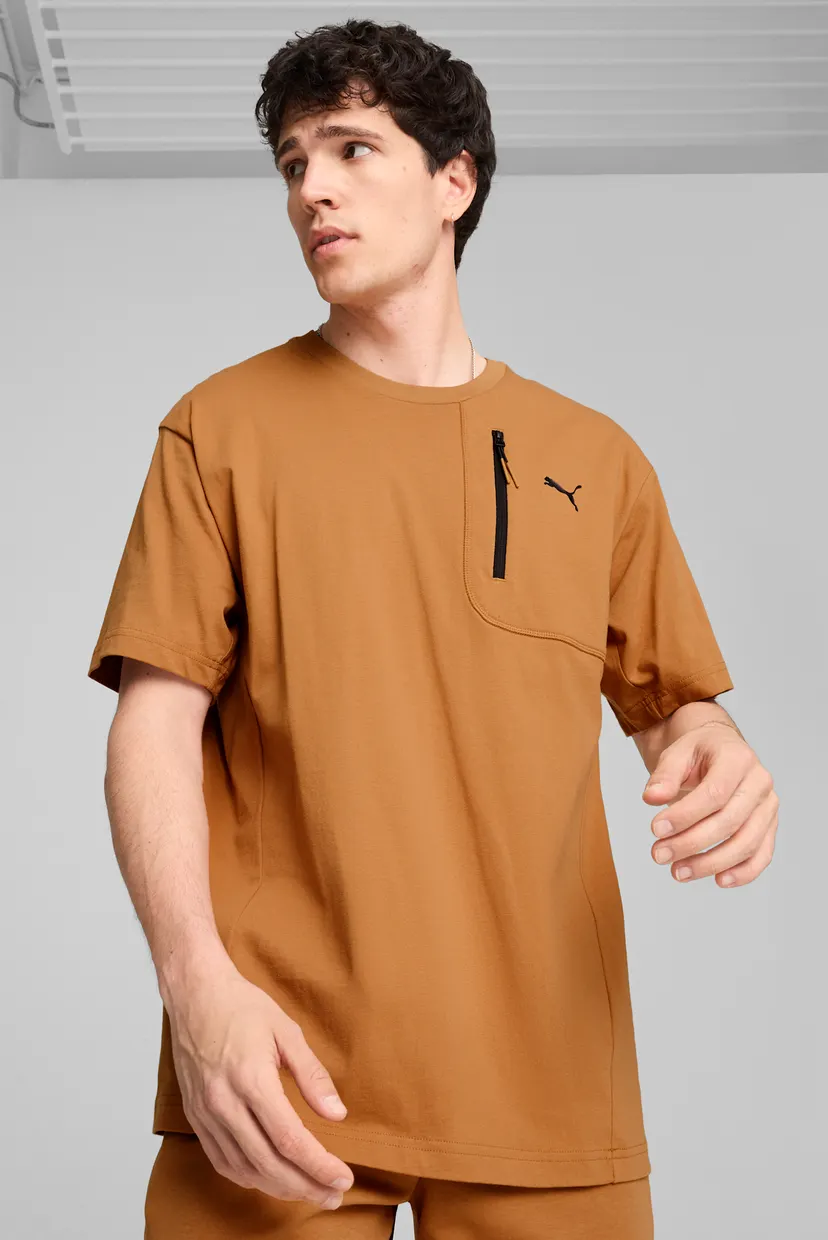 Мужская бежевая футболка OPEN ROAD Tee Men PUMA 681651 — MD