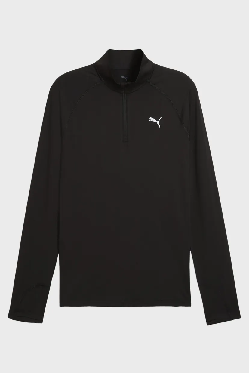 Чоловічий чорний лонгслів VELOCITY CLOUDSPUN Running Quarter-Zip Top Men 6