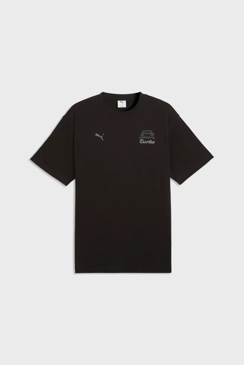 Мужская черная футболка Porsche Legacy Oversized Graphic Tee Men 4