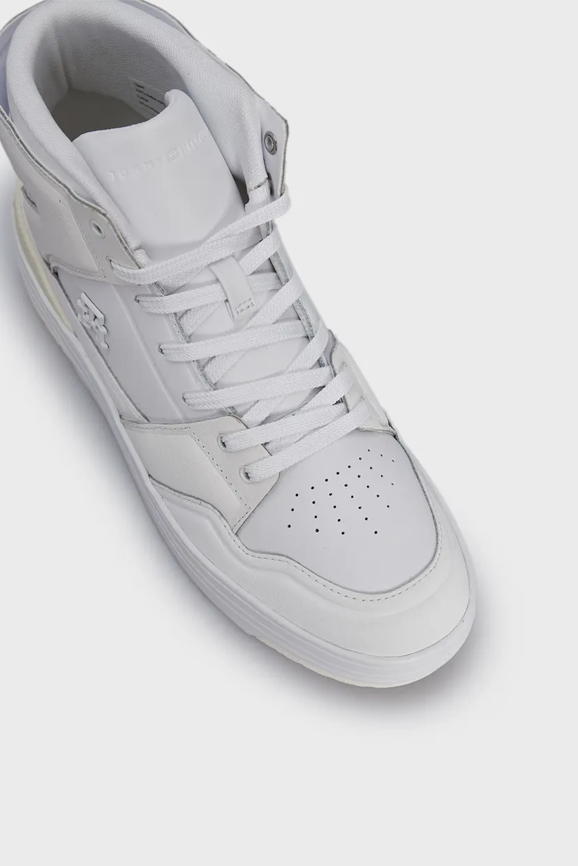 Жіночі білі шкіряні кросівки TH HI BASKET SNEAKER 4