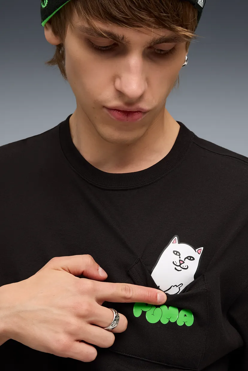 Чоловіча чорна футболка PUMA x RIPNDIP Pocket Tee Men 4