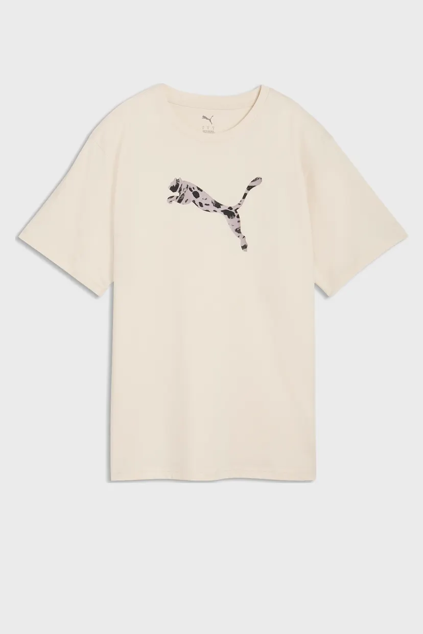 Женская бежевая футболка Essentials Graphics Animal Relaxed Tee Women 4