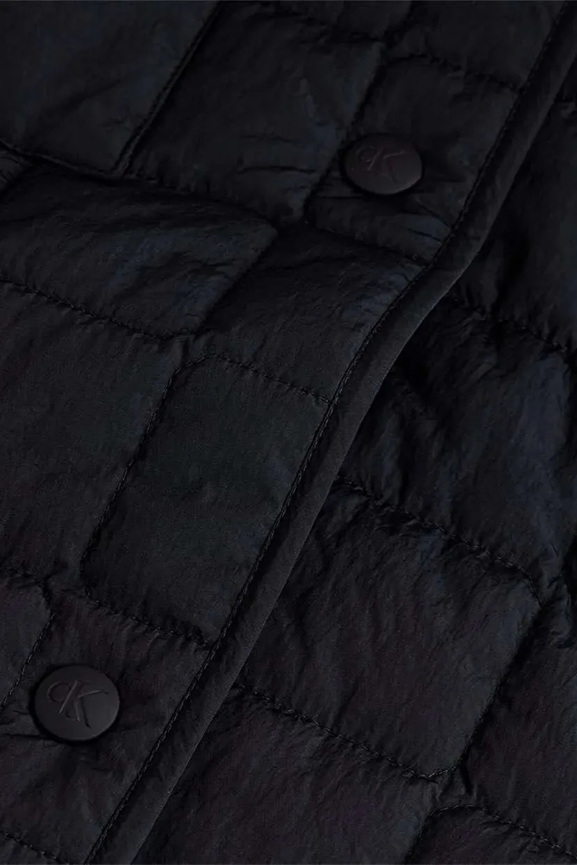 Женская черная куртка LONG QUILTED UTILITY COAT 4