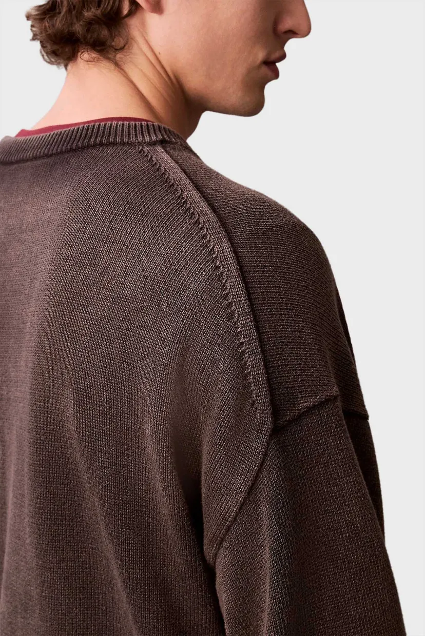 Чоловічий чорний джемпер LS EASY COTTON CREWNK SWEATER 7G 5