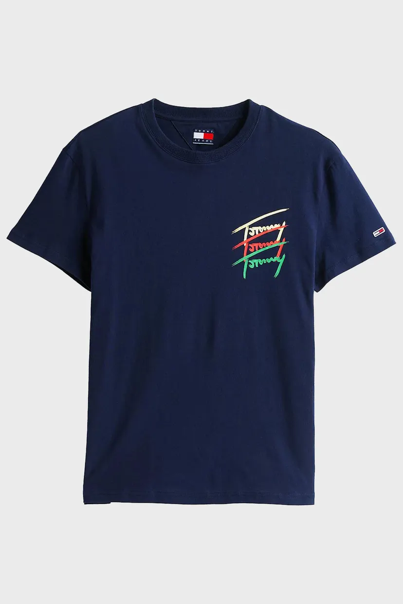 Чоловіча темно-синя футболка REG TWISTED SIGNTR TEE EXT 5