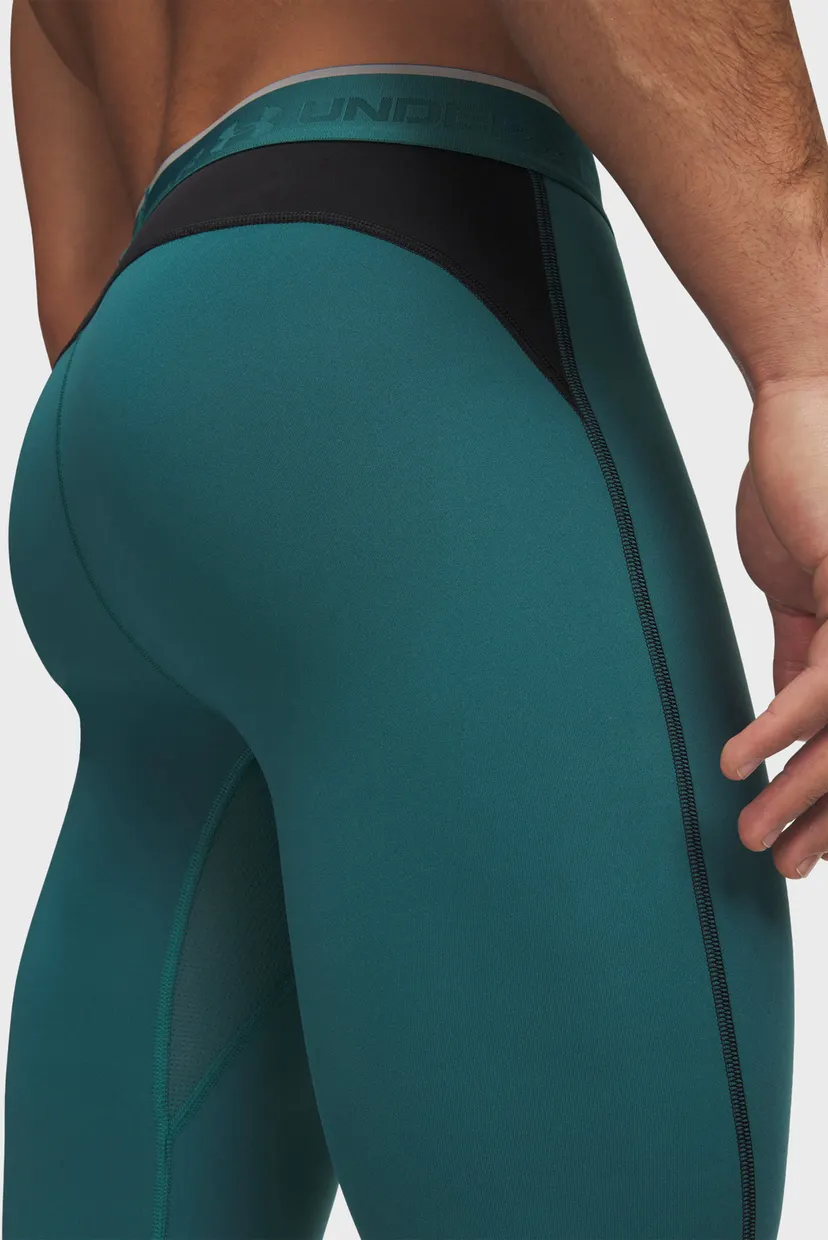 Мужские зеленые тайтсы UA HG Elite Leggings 4