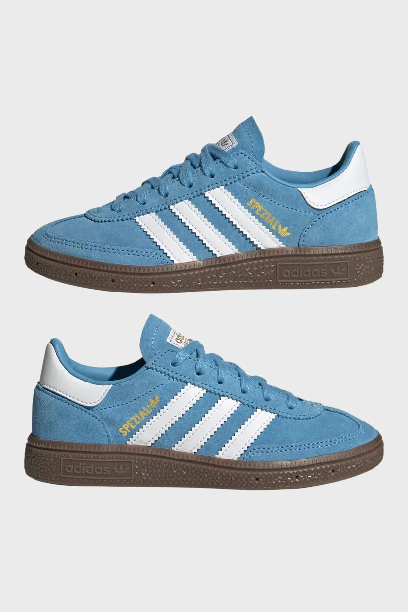 Детские голубые замшевые сникерсы Handball Spezial Kids 6