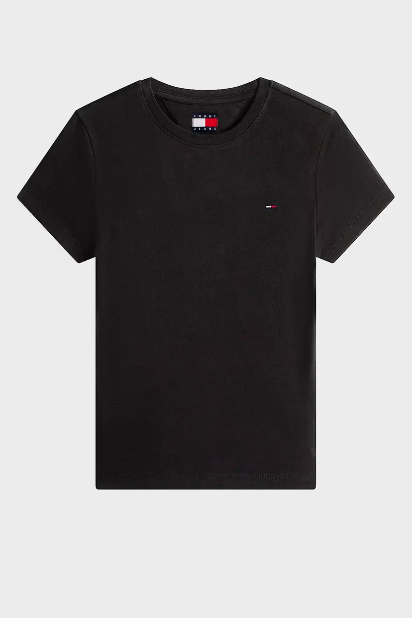 Женская черная футболка SLIM C-NECK 5