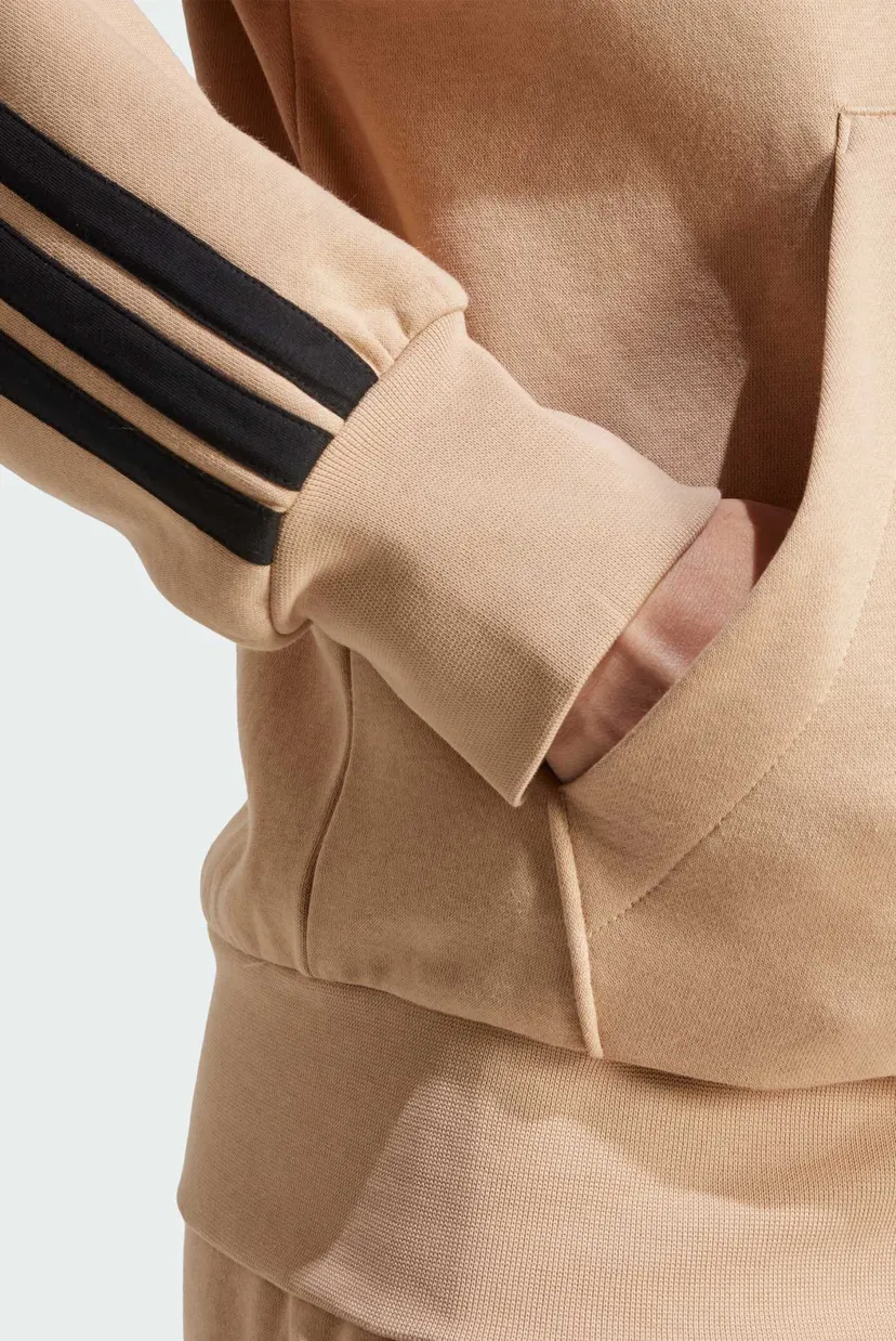 Чоловіче бежеве худі Essentials 3-Stripes Fleece 5